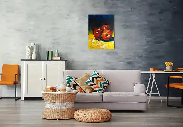 Adriana Laube, "Mele", Dipinto acrilico - tela, 30 x 40