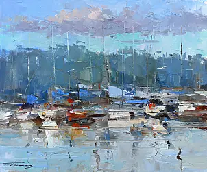 Krzysztof Tracz - Yachts in the harbor