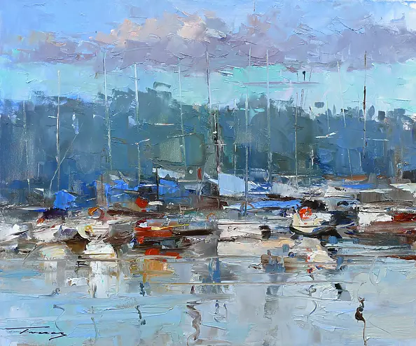 Krzysztof Tracz - Yachts in the harbor