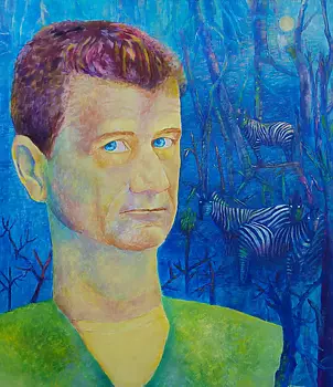 Magdalena Walulik - Janusz Palikot Portrait with zebras