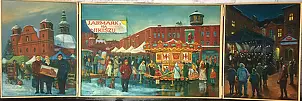 Andrzej Karpiński - Christmas market - / triptych /