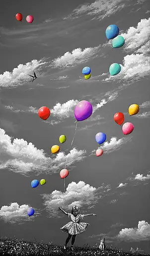 Martyna Mączka, Swallow, Acrylic painting - canvas, 70 x 120