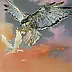Piotr Olech - Hawk and pigeon