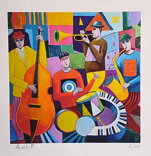 Mirosław Nowiński, "Génération jazz X", Giclée - papier, 30 x 30