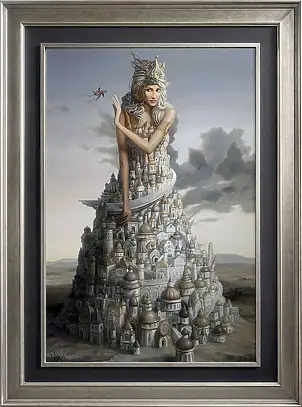 Tomasz Sętowski, Her Architectural Highness, 2018, Oil painting - canvas, 80 x 120
