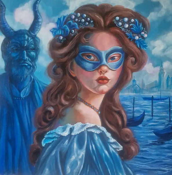 Danuta Kolis - Jej diabeł stróż - obraz akrylowy