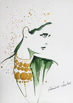 Adriana Laube, "Ihr Flüstern", Aquarelle, Tinte - Papier, 30 x 42