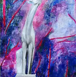 Ewa Lidia Sokołowska, желтовато-коричневый, Масляная картина - холст, плита, 32 x 52