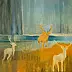 Anna Sąsiadek - Deers | acrylic on canvas | 60x50 cm