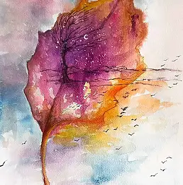 Adriana Laube, "Herbst", Aquarelle, Weitere - Papier, 30 x 42