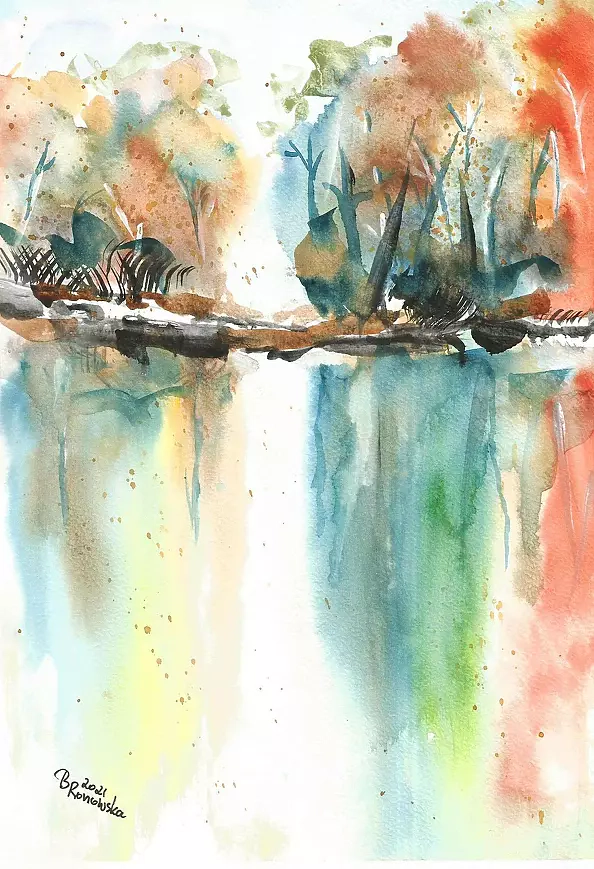 Bożena Ronowska - Jesień nad jeziorem