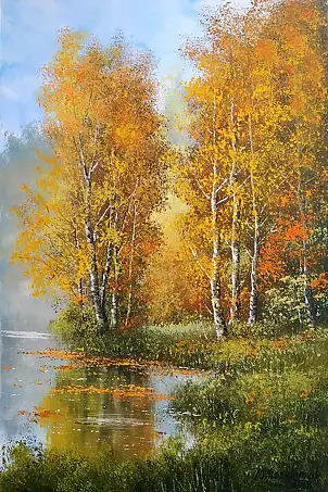 Marek Szczepaniak - Jesień nad leśnym stawem