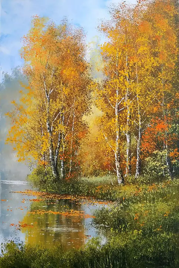 Marek Szczepaniak - Jesień nad leśnym stawem
