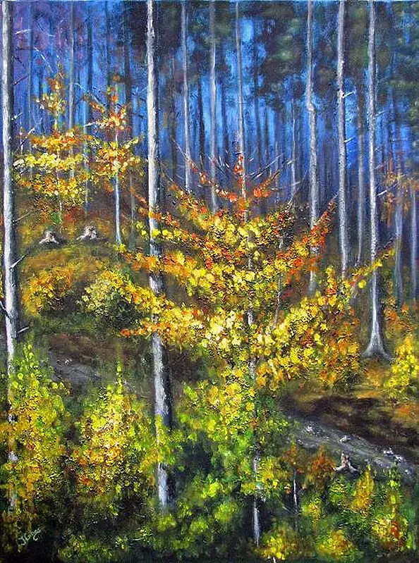 Janusz Gibas - Jesień odchodzi przez las