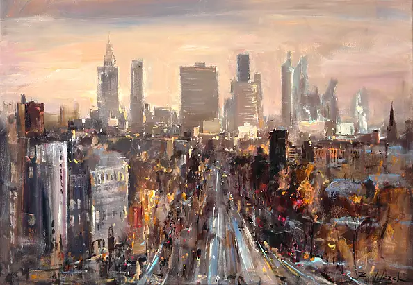 Kornel Wilczek, Varsavia d'autunno, Quadro ad acrilico, Quadro a olio - tela, 100 x 70