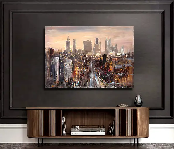 Kornel Wilczek, Varsavia d'autunno, Quadro ad acrilico, Quadro a olio - tela, 100 x 70