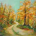 Grażyna Potocka - Autumn alley 50-60cm oil painting