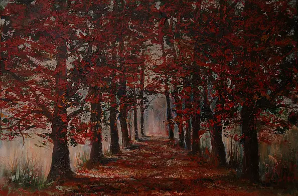 Ewa Jabłońska - 'Jesienna aleja - mgła'