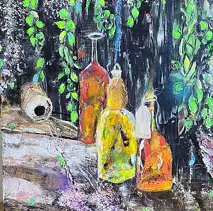 Ewa Mościszko, Herbsttinktur, Acrylgemälde - , 50 x 50