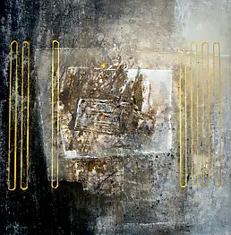 Grażyna Grabowska, Осенняя симфония II, крейда - холст, 100 x 100