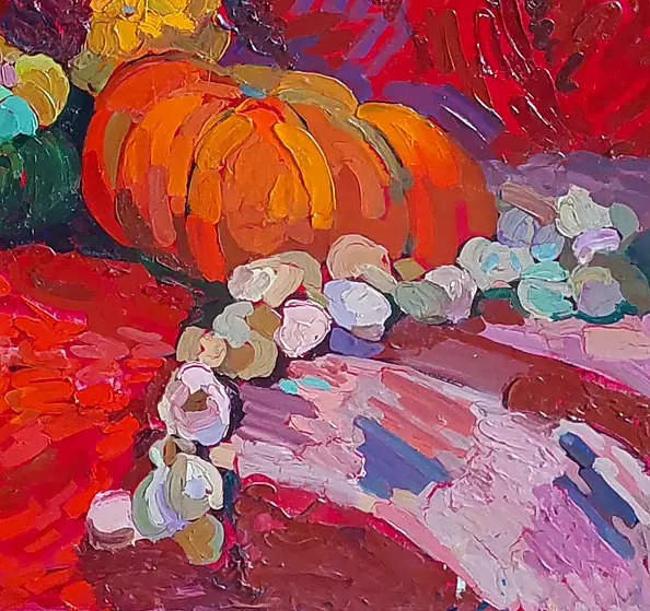 Anastasiia Kurkova, Jesienne Dary, Obraz olejny - płótno, 110 x 80