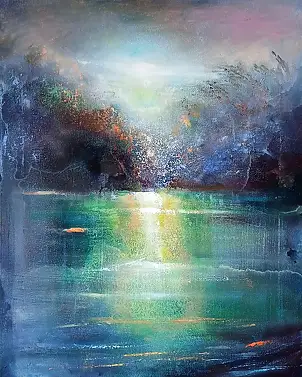 Włodzimierz Draczyński, Autumn light, Oil painting - canvas, 40 x 50