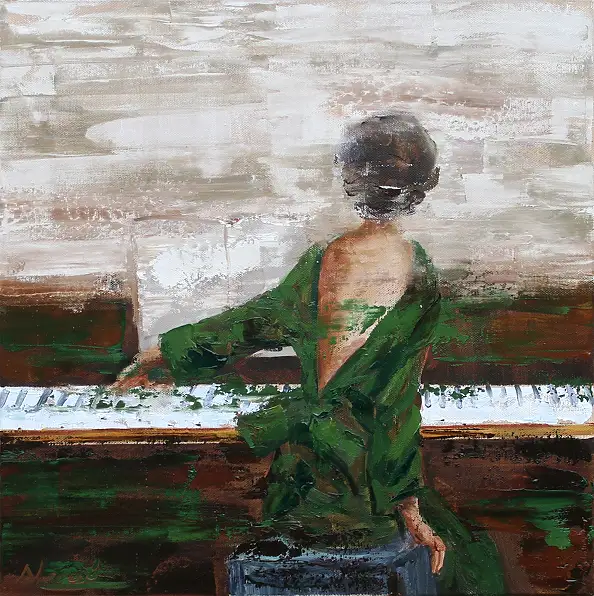 Cyprian Nocoń, Jesienne wariacje , Obraz olejny - płótno, 40 x 40