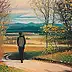 Wojciech Pater, Paesaggio autunnale II, Quadro a olio - pannello, 100 x 70