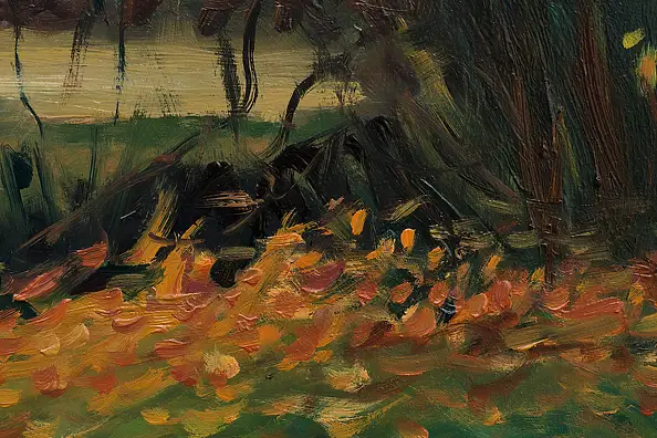 Wojciech Pater, Paesaggio autunnale II, Quadro a olio - pannello, 100 x 70