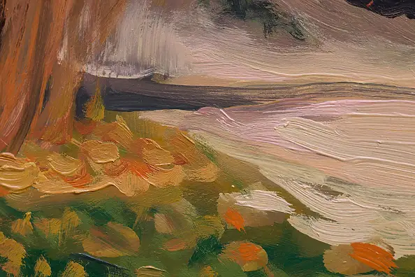 Wojciech Pater, Paesaggio autunnale II, Quadro a olio - pannello, 100 x 70