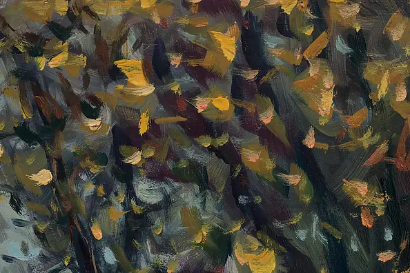Wojciech Pater, Paesaggio autunnale II, Quadro a olio - pannello, 100 x 70