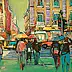 Piotr Rembieliński, Autumn rain in Paris, Acrylic painting - canvas, 80 x 60