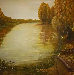 Janina Wojdat, осенний ковер, Масляная картина - холст, 90 x 70