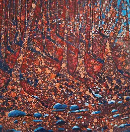 Jolanta Kitowska, Jesienny las 2, Obraz akrylowy - płótno, 60 x 50
