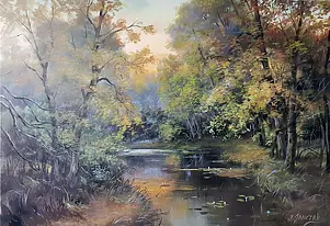 Igor Janczuk - Herbstwald mit Wasser