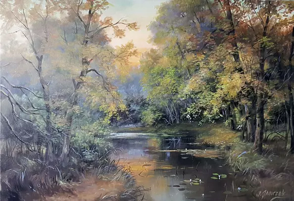 Igor Janczuk - Autumn forest with water