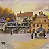 Krzysztof Michalski, Marché d'automne à Kazimierz Dolny, Aquarelles - papier, 41 x 30