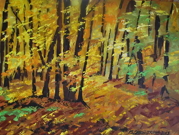 Bożena Siewierska - paesaggio Jesieny