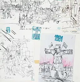 Edward Dwurnik -  Jestem Chrystus (cykl: "ROBOTNICY") - rok 1981