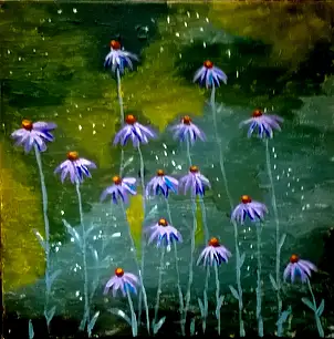 Agata Rak, Non è ancora buio, Quadro ad acrilico - tela, 40 x 40