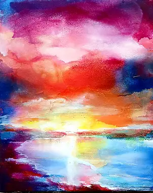 Włodzimierz Draczyński, Lac, Peinture à l'huile - toile, 40 x 50