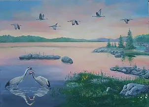 Luba Santkiewicz - Jezioro żurawie o świcie