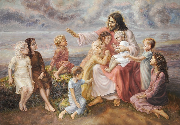 Snieżana Viteckaja - Jesus blesses the children