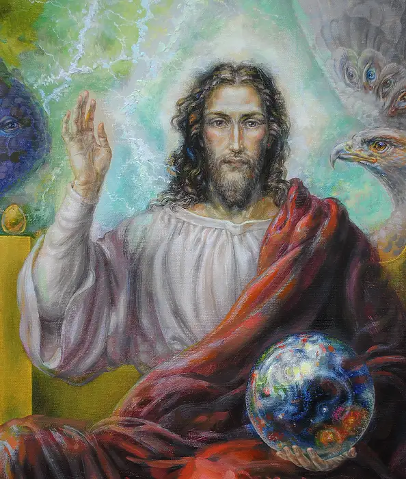 Snieżana Viteckaja, Gesù, Quadro a olio - tela, 80 x 100