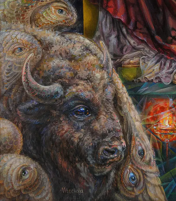 Snieżana Viteckaja, Gesù, Quadro a olio - tela, 80 x 100