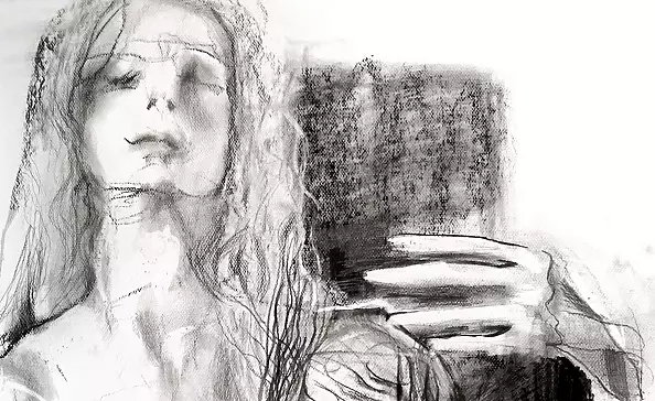 Dr Joanna Żochowska - Jonathan drawing on paper / canson