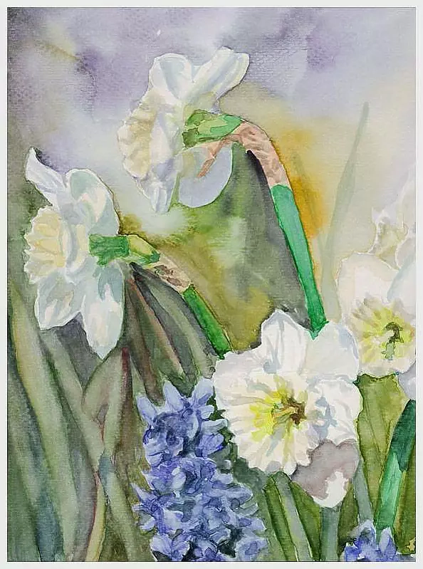 Zdzisław Rutkowski - Daffodils and hyacinths