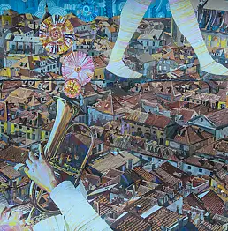 Piotr Bielecki, Йованка на веревке над Дубровником, Акварелі - папір, 80 x 60
