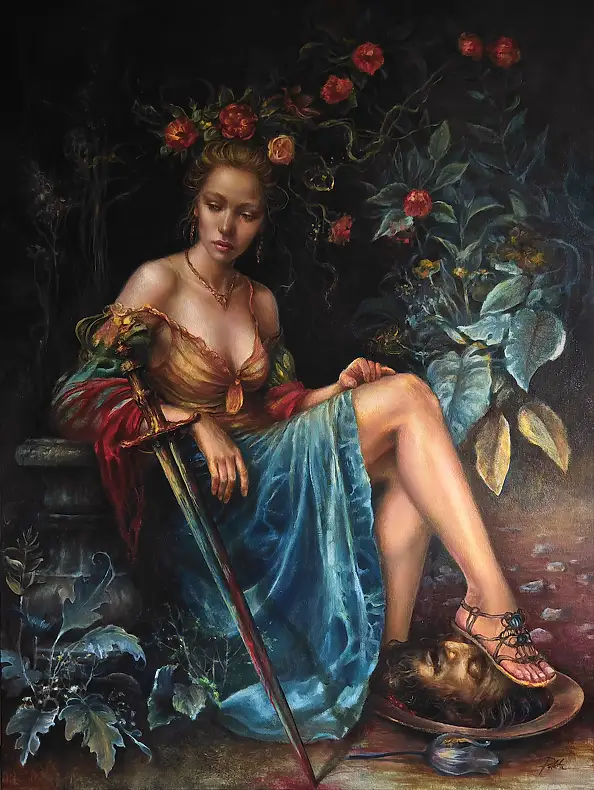 Katarzyna Paleta, Judith, Ölbild - Leinwand, 90 x 120
