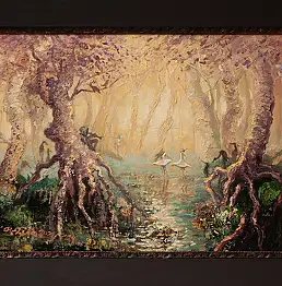 Ryszard Tyszkiewicz, Рассвет, Масляная картина - плита, 61 x 53
